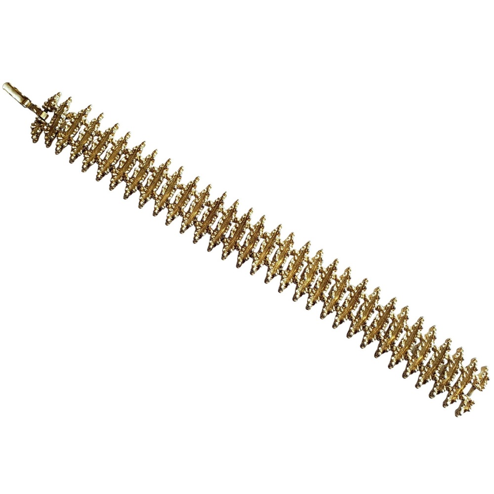 Avon Brutalist Modernist Spike Link Wide Bracelet Mid Century Modern MCM Vintage